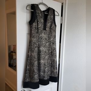 Roz & Ali (Dress Barn) Black/Metallic Dress, Size 2P (NWT)